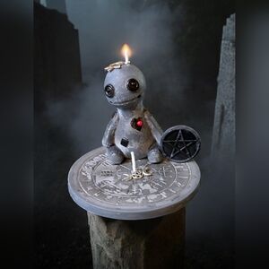 Voodoo Doll Candle and Pentagram. Wicca. Paganism. Intention Candles. Breakups.
